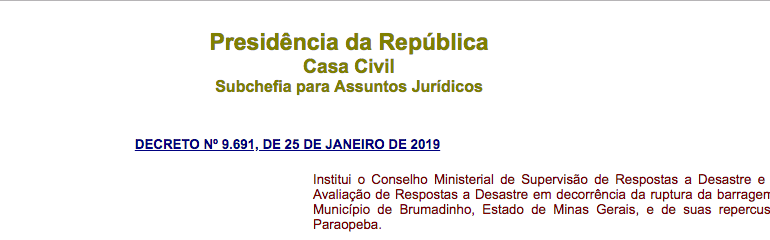 DECRETO Nº 9.691, DE 25 DE JANEIRO DE 2019
