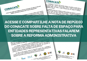 Acesse e compartilhe a nota de repúdio do Conacate