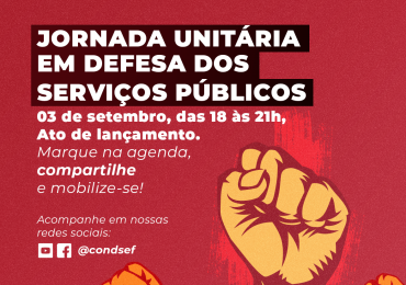 Participe hoje (3 de setembro), às 18hs, da mobilização nas redes sociais