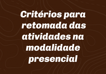 Definidos os percentuais de retorno das atividades presenciais