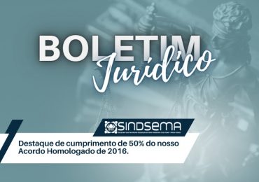 Destaque de cumprimento de 50% do nosso Acordo Homologado de 2016