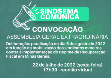 Convocação para Assembleia Geral Extraordinária Sindsema