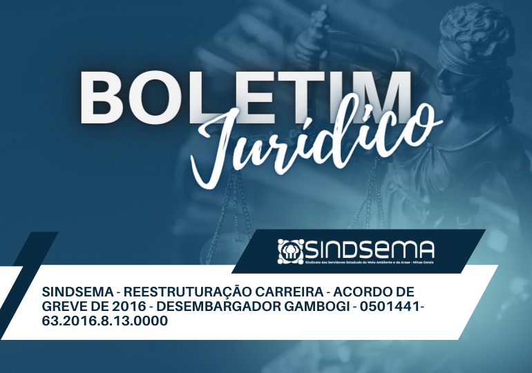 Sindsema - Reestruturação carreira - Acordo de greve de 2016 - Desembargador Gambogi - 0501441-63.2016.8.13.0000
