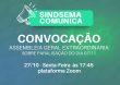 Convocação para Assembleia Geral Extraordinária do Sindsema sobre paralisação do dia 7/11