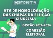 Comissão eleitoral publica ata de homologação das chapas da eleição Sindsema gestão 2024-2026