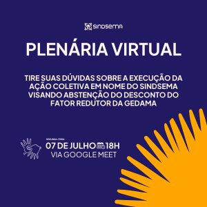 CONVOCAÇÃO PARA PLENÁRIA VIRTUAL