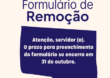 FORMULÁRIO PARA REMOÇÃO