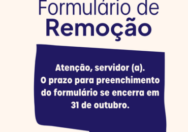 FORMULÁRIO PARA REMOÇÃO